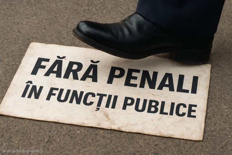 UN “PENAL” ÎN FUNCȚIE PUBLICĂ